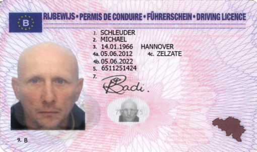 Belgian driver license online