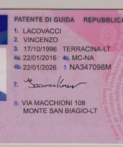 Italian driver license online