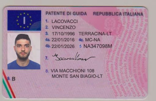 Italian driver license online